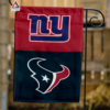 New York Giants vs Houston Texans House Divided Flag, NFL House Divided Flag
