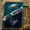 Philadelphia Eagles vs Houston Texans House Divided Flag, NFL House Divided Flag