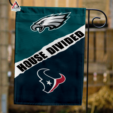 Eagles vs Texans House Divided Flag, NFL House Divided Flag