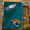 Philadelphia Eagles vs Jacksonville Jaguars House Divided Flag, NFL House Divided Flag