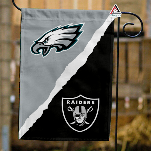 Eagles vs Raiders House Divided Flag, NFL House Divided Flag