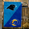 Carolina Panthers vs Los Angeles Rams House Divided Flag, NFL House Divided Flag