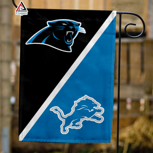 Panthers vs Lions House Divided Flag, NFL House Divided Flag