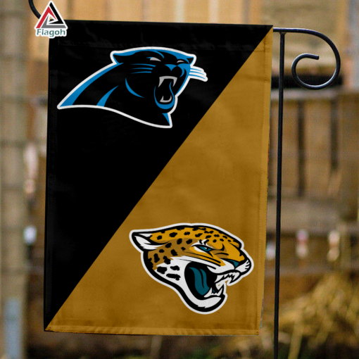 Panthers vs Jaguars House Divided Flag, NFL House Divided Flag