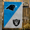 Carolina Panthers vs Las Vegas Raiders House Divided Flag, NFL House Divided Flag