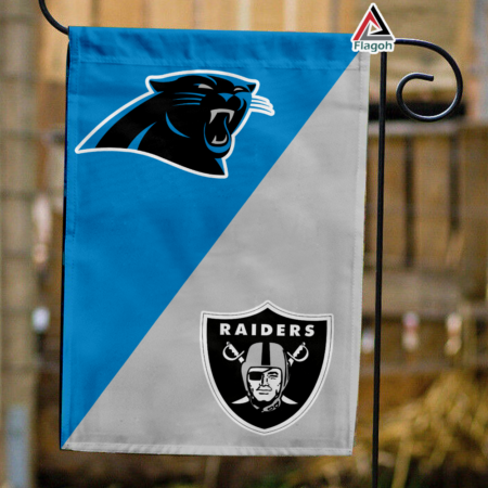 Panthers vs Raiders House Divided Flag, NFL House Divided Flag