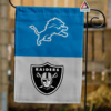 Detroit Lions vs Las Vegas Raiders House Divided Flag, NFL House Divided Flag