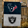 Houston Texans vs Las Vegas Raiders House Divided Flag, NFL House Divided Flag