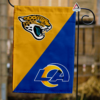 Jacksonville Jaguars vs Los Angeles Rams House Divided Flag, NFL House Divided Flag