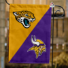 Jacksonville Jaguars vs Minnesota Vikings House Divided Flag, NFL House Divided Flag