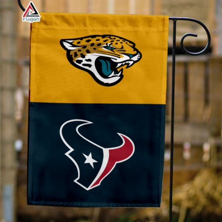 Jaguars vs Texans House Divided Flag, NFL House Divided Flag