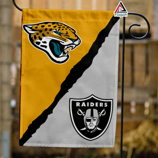 Jaguars vs Raiders House Divided Flag, NFL House Divided Flag