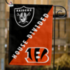 Las Vegas Raiders vs Cincinnati Bengals House Divided Flag, NFL House Divided Flag