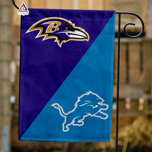 Ravens vs Lions House Divided Flag, NFL House Divided Flag