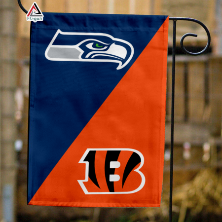 Seahawks vs Bengals House Divided Flag, NFL House Divided Flag