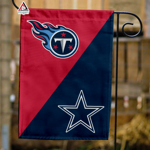 Titans vs Cowboys House Divided Flag, NFL House Divided Flag