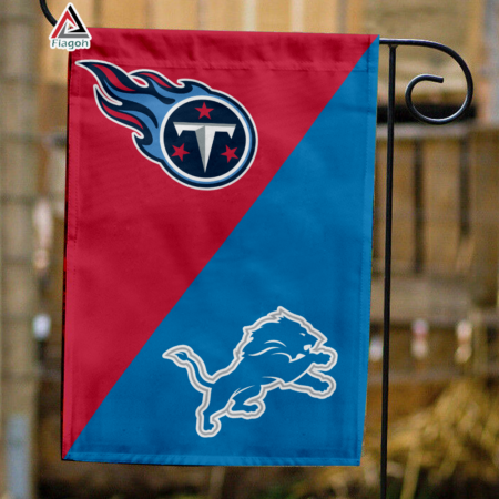 Titans vs Lions House Divided Flag, NFL House Divided Flag