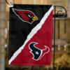 Arizona Cardinals vs Houston Texans House Divided Flag, NFL House Divided Flag