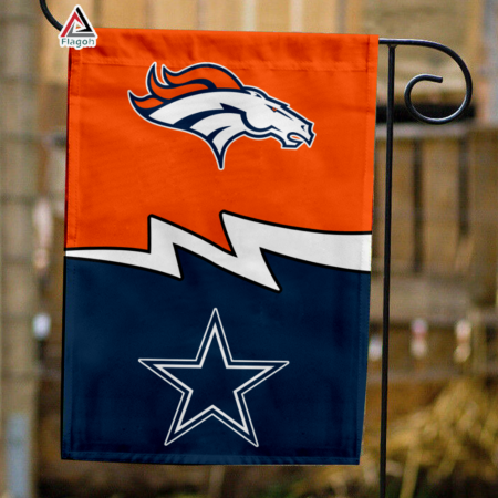 Broncos vs Cowboys House Divided Flag, NFL House Divided Flag