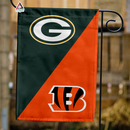 Packers vs Bengals House Divided Flag, NFL House Divided Flag