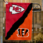 Chiefs vs Bengals House Divided Flag, NFL House Divided Flag