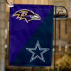 Baltimore Ravens vs Dallas Cowboys House Divided Flag, NFL House Divided Flag