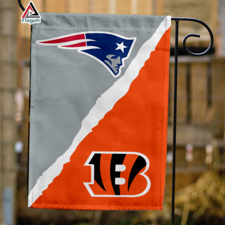 Patriots vs Bengals House Divided Flag, NFL House Divided Flag