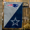 New England Patriots vs Dallas Cowboys House Divided Flag, NFL House Divided Flag