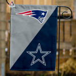 Patriots vs Cowboys House Divided Flag, NFL House Divided Flag