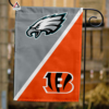 Philadelphia Eagles vs Cincinnati Bengals House Divided Flag, NFL House Divided Flag