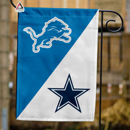 Lions vs Cowboys House Divided Flag, NFL House Divided Flag