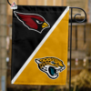 Arizona Cardinals vs Jacksonville Jaguars House Divided Flag, NFL House Divided Flag