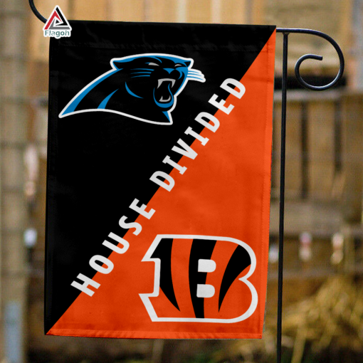 Panthers vs Bengals House Divided Flag, NFL House Divided Flag