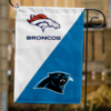 Denver Broncos vs Carolina Panthers House Divided Flag, NFL House Divided Flag