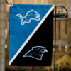 Detroit Lions vs Carolina Panthers House Divided Flag, NFL House Divided Flag
