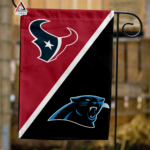 Texans vs Panthers House Divided Flag, NFL House Divided Flag