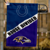 Indianapolis Colts vs Baltimore Ravens House Divided Flag, NFL House Divided Flag