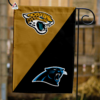 Jacksonville Jaguars vs Carolina Panthers House Divided Flag, NFL House Divided Flag