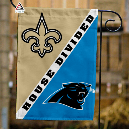 Saints vs Panthers House Divided Flag, NFL House Divided Flag