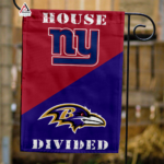 Giants vs Ravens House Divided Flag, NFL House Divided Flag