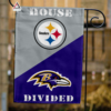 Pittsburgh Steelers vs Baltimore Ravens House Divided Flag, NFL House Divided Flag