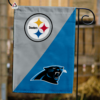 Pittsburgh Steelers vs Carolina Panthers House Divided Flag, NFL House Divided Flag