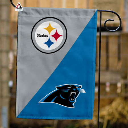 Steelers vs Panthers House Divided Flag, NFL House Divided Flag