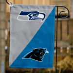 Seahawks vs Panthers House Divided Flag, NFL House Divided Flag