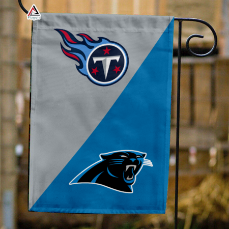 Titans vs Panthers House Divided Flag, NFL House Divided Flag