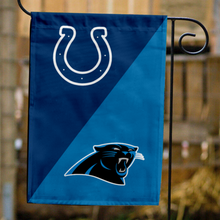 Colts vs Panthers House Divided Flag, NFL House Divided Flag