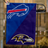 Baltimore Ravens vs Buffalo Bills House Divided Flag, NFL House Divided Flag