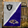 Baltimore Ravens vs Las Vegas Raiders House Divided Flag, NFL House Divided Flag