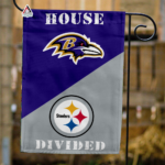 Ravens vs Steelers House Divided Flag, NFL House Divided Flag