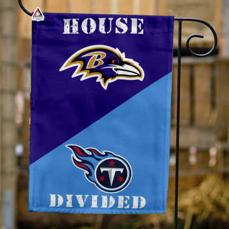 Ravens vs Titans House Divided Flag, NFL House Divided Flag